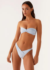 Delta Bandeau Bikini Top Blue