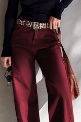 Hazel Blues® |  Wide Leg High Waist Fashion Jeans