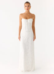 Already Know Lace Maxi Dress White