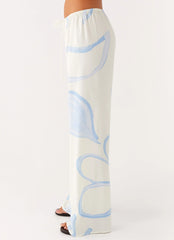 Deacon Low Rise Pants Bloom Wave Print