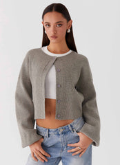 Daphne Knit Cardigan Light Grey