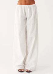 Bille Low Rise Pants White