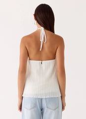 Danni Halter Top White