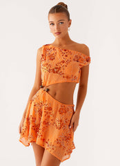 Aletta Sequin Mini Dress Orange
