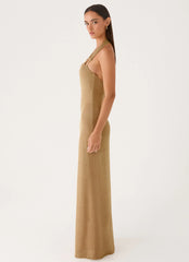 Cassira Shimmer Maxi Dress Shimmer Gold