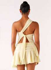 Delight Me Low Rise Mini Skirt Yellow