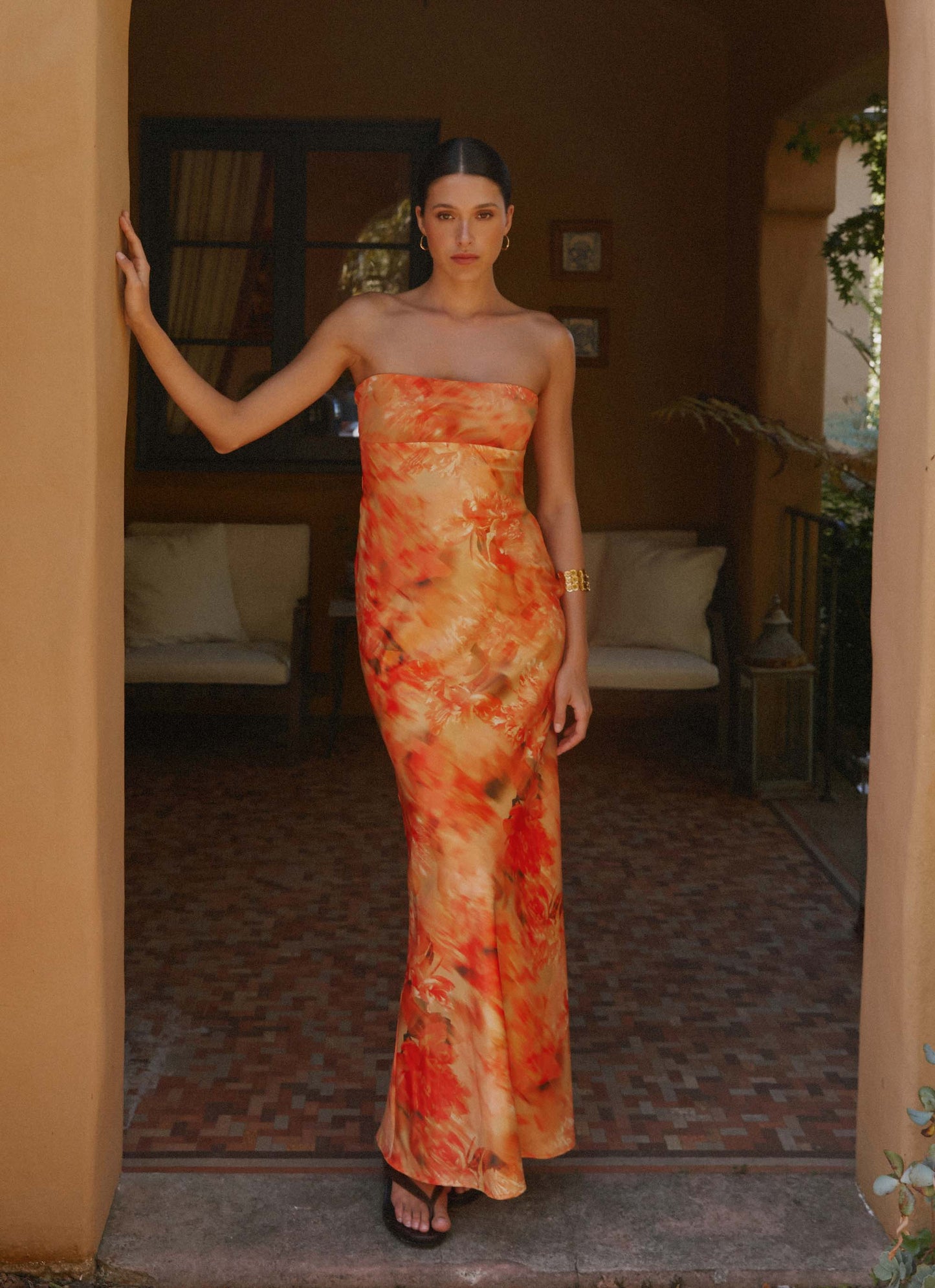 Carmen Maxi Dress Sunset Floral