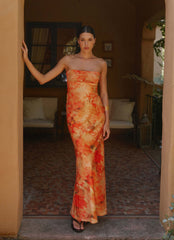 Carmen Maxi Dress Sunset Floral