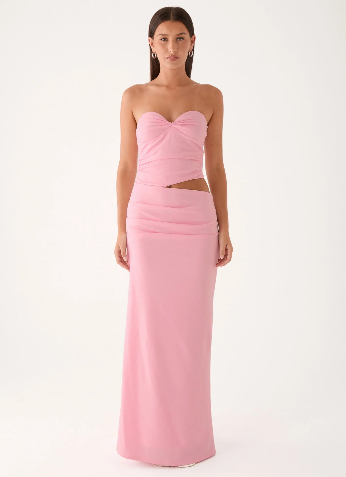 Carella Strapless Maxi Dress Pink
