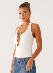 Diego Halter Top Off White