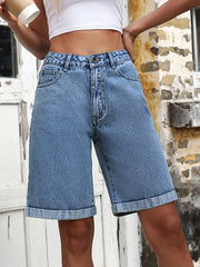 Hazel Blues® |  High Waist Denim Shorts