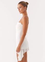 Axel Beaded Mini Dress White