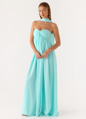 Celestino Scarf Maxi Dress Aqua
