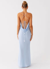 Cabello Maxi Dress Pale Blue