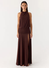 All This Aura Maxi Dress Chocolate