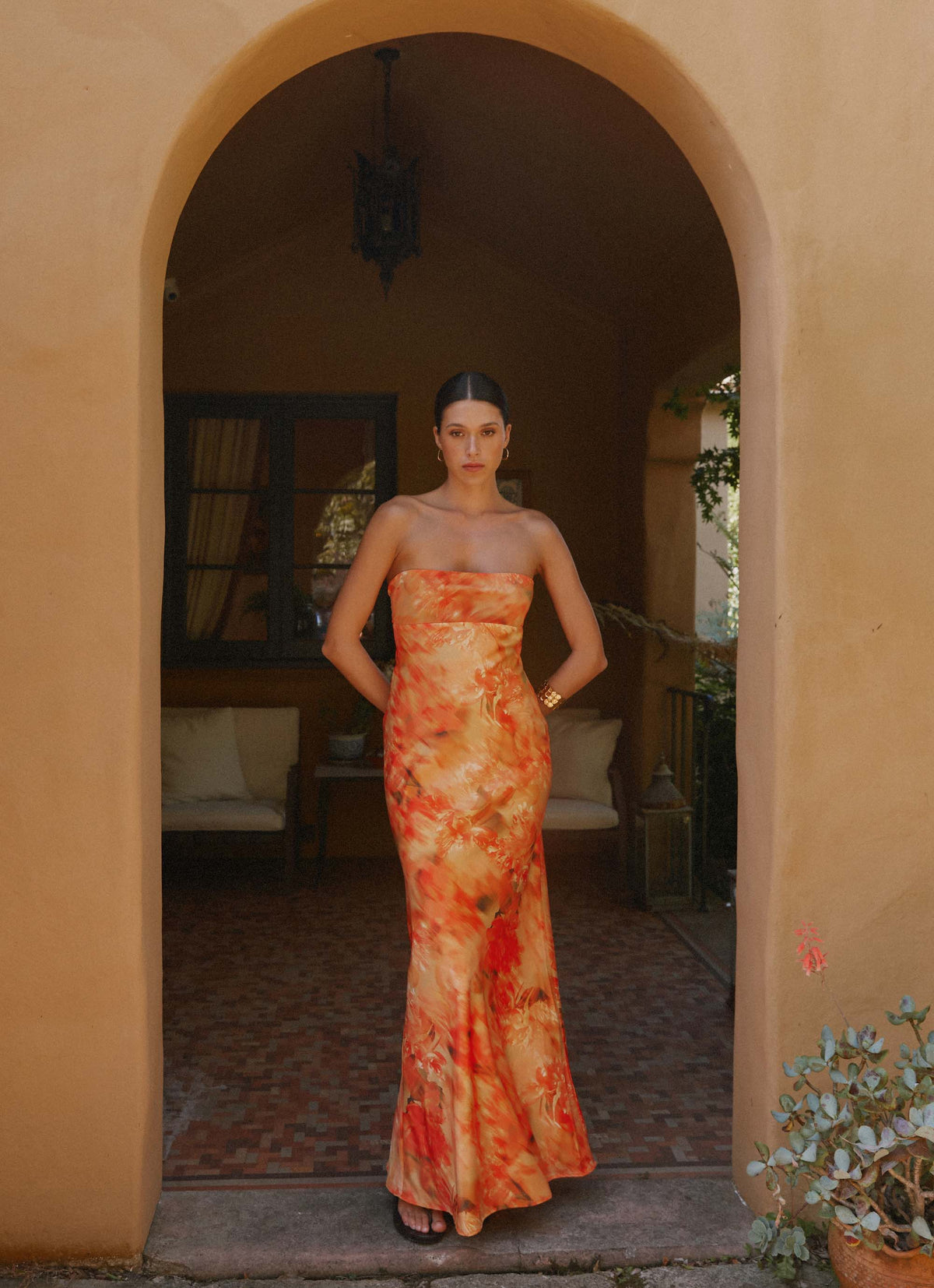 Carmen Maxi Dress Sunset Floral
