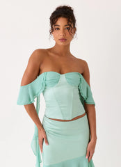Deenesa Corset Top Mint