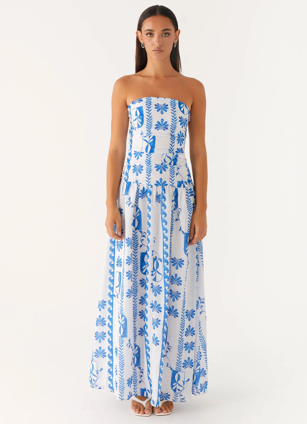 Carmel Maxi Dress Floral Wave