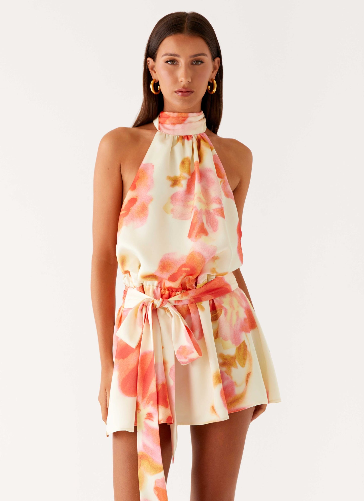 Diablo Backless Mini Dress Mimosa Blossom