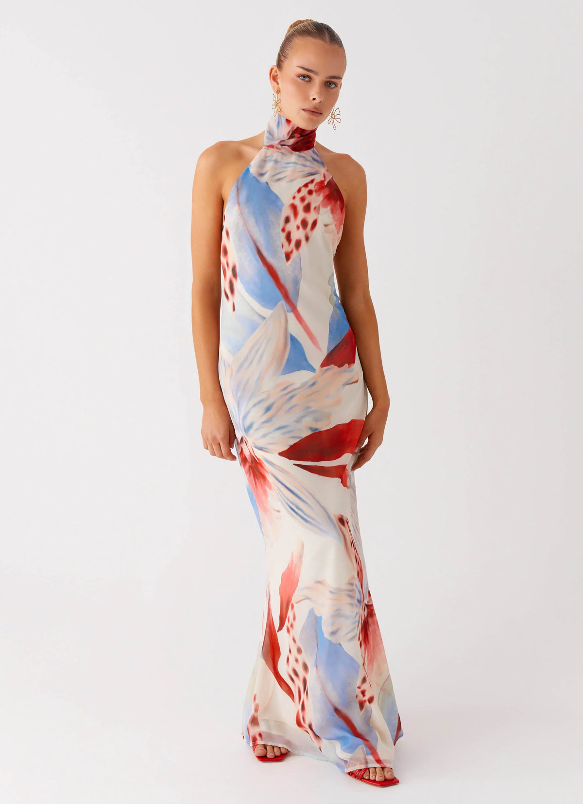 California Maxi Dress Deep Sea Bloom