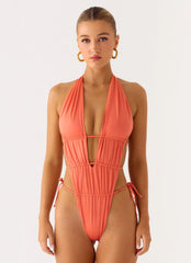 Dandara Cut Out Swimsuit Orange