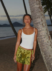 Cancun Sequin Mini Skirt Lime