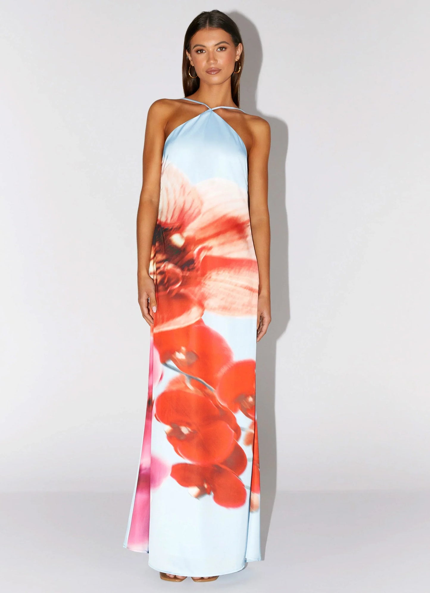 Chloe Maxi Dress Turquoise Bloom