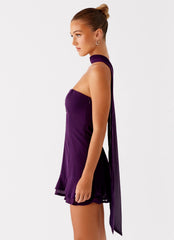 Avenue Mini Dress Plum