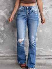 Hazel Blues® |  Distressed Flare Jeans