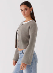 Daphne Knit Cardigan Light Grey