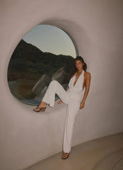 Ashika Studded Pants White