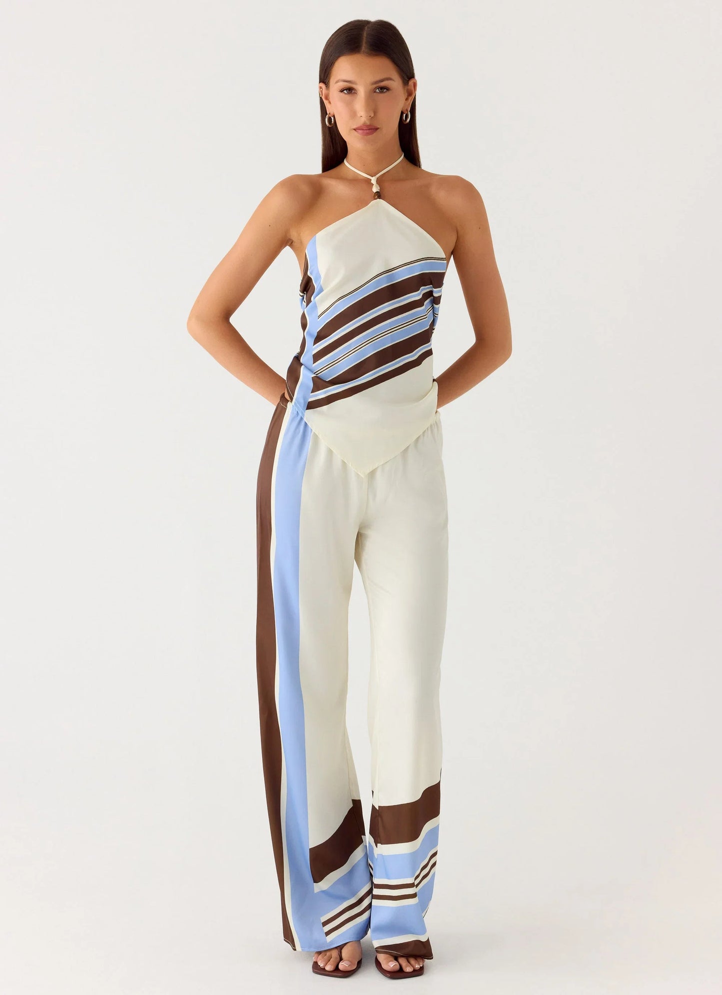 Deacon Low Rise Pants Purple Stripe