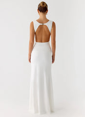 Cherry Sky Maxi Dress White