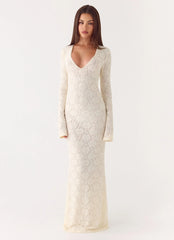 Astoria Long Sleeve Maxi Dress Ivory