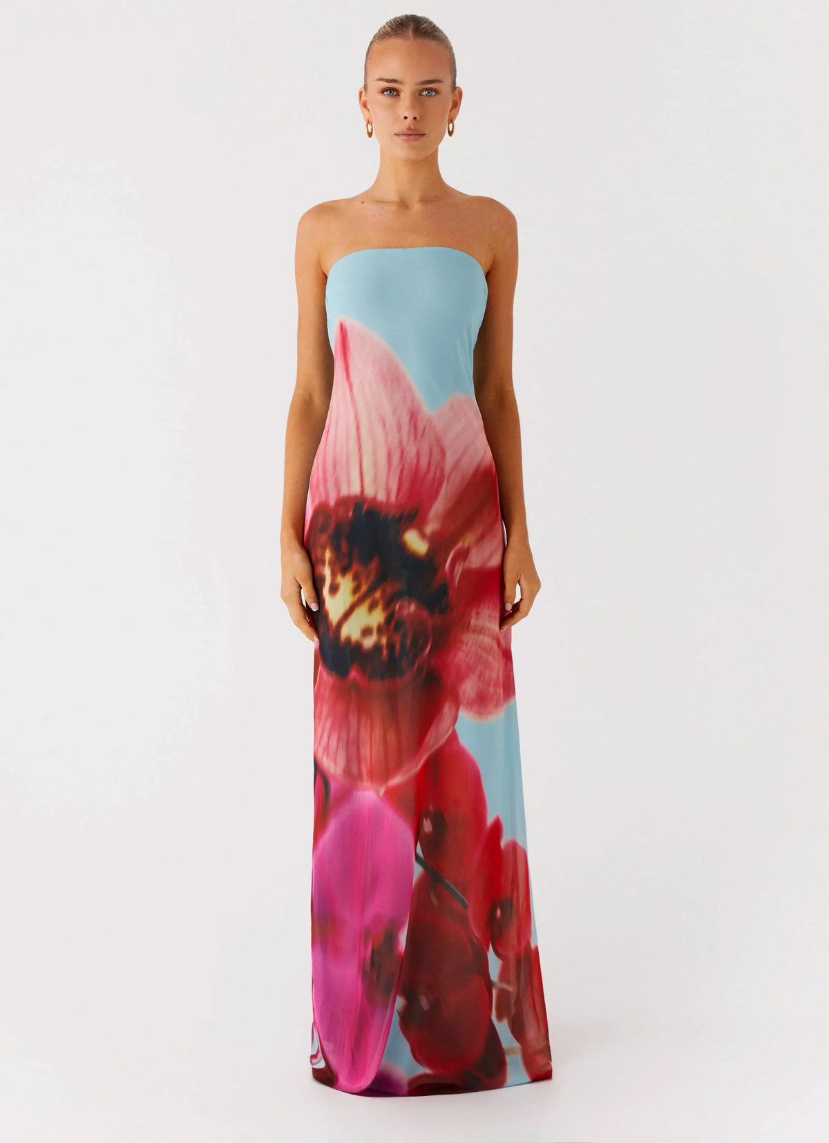 Amelle Maxi Dress Turquoise Bloom