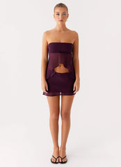 Caleb Mini Skirt Plum