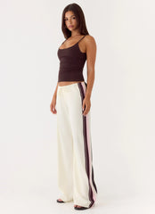 Deacon Low Rise Pants - Bloom Stripe