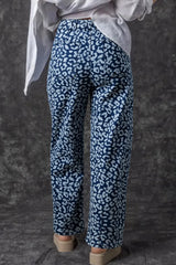 Hazel Blues® |  Leopard Print Wide Leg Jeans
