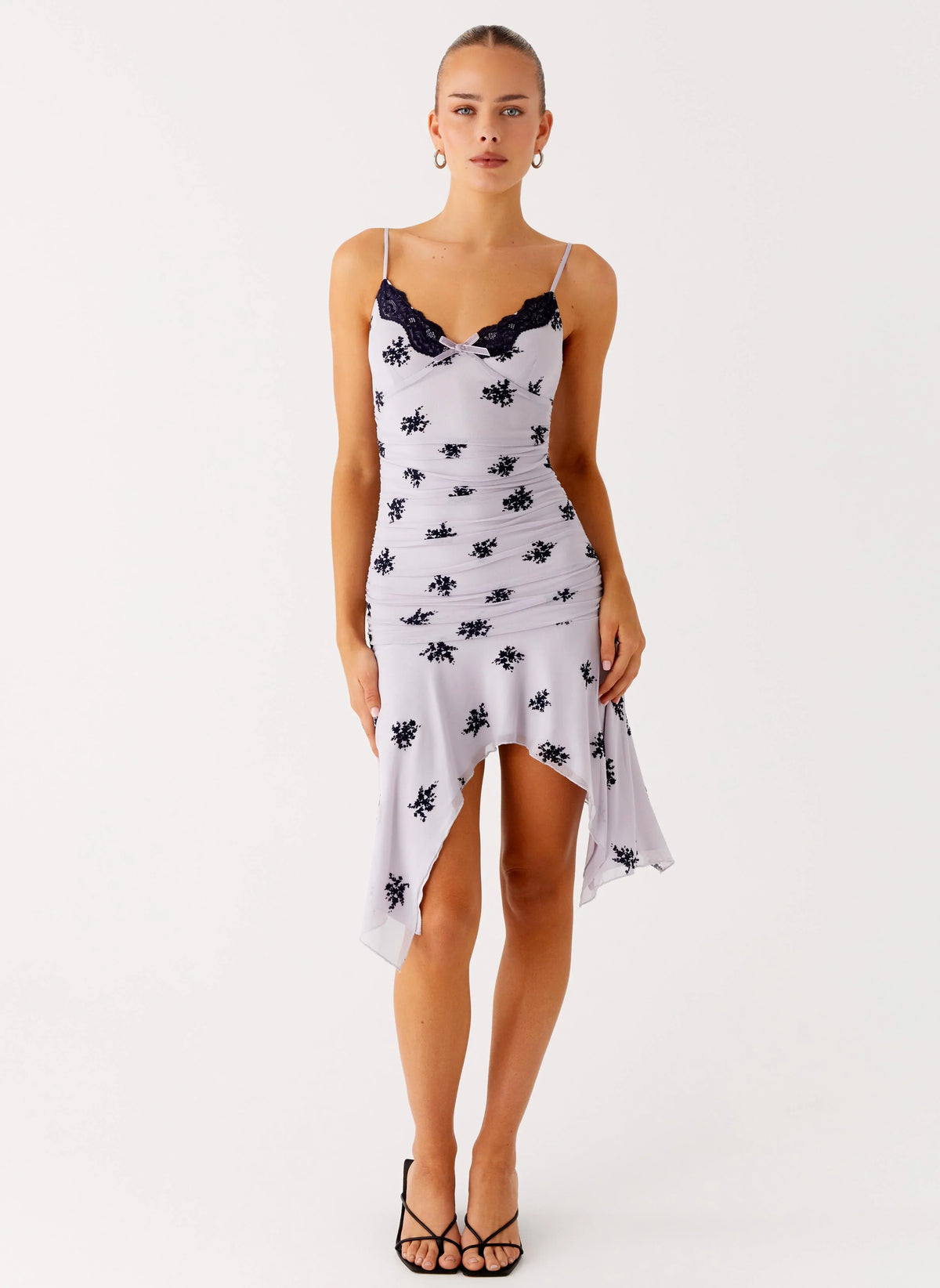 Amor Flock Hanky Mini Dress Lilac