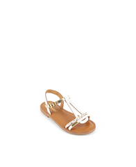 Badou Girl Sandals - White/Gold