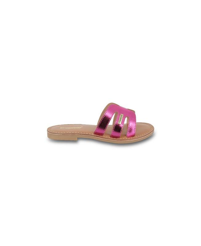 Bali Mules - Fuchsia Metal