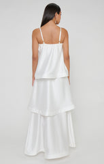 Ella Maxi Dress ~ Ivory Luxe Satin