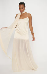 Dalia Maxi Dress ~ Buttercream Luxe Satin