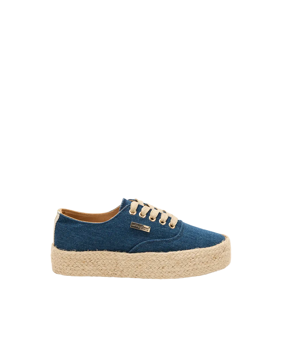 Cosmic Lace-Up Sneakers - Blue Denim