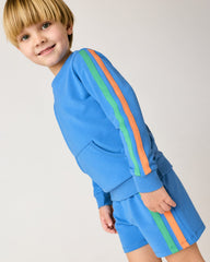 Major Blue Side Stripe Shorts