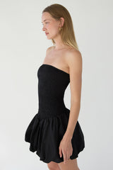 SMOCKED TUBE MINI DRESS