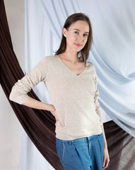 Marcelle Long T-Shirt (V-Neck) - Hay Day