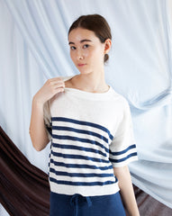 Azzura Top - Navy Stripes
