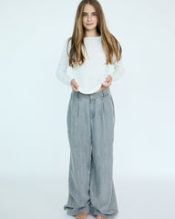 Girl Yves Pants - Medium Grey Chambray
