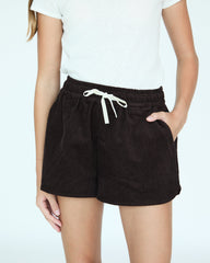 Girl Lilou Velvet Short - Chocolate